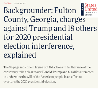 ulton County, Georgia, charges against Trump and 18 others for 2020 presidential election interference, explained